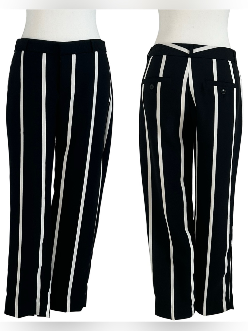banana republic avery striped trousers causal pants